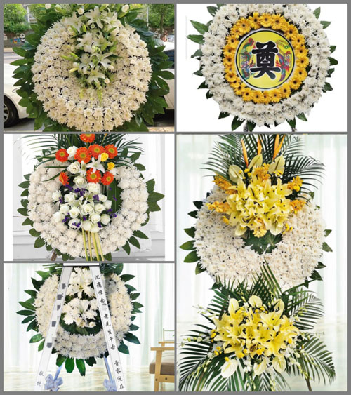 山东青岛莱西市马连庄镇咸家屯村花圈速递