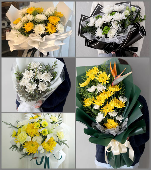 山东青岛莱西市马连庄镇咸家屯村白事花束代送